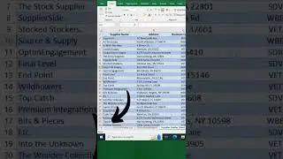 A Vertical Worksheet List in Excel