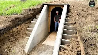 Man vs. Nature : Man Builds Epic Underground Storm Shelter For Surviving the Apocalypse!