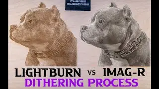 Dithering for laser Image Lightburn vs Imag-r comparison how to and outcome Photo Engraving / Etch