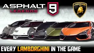 Asphalt 9: Full Lamborghini Showcase (Every Car in-game) - 