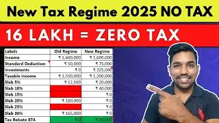 New Tax Regime 2025 - ZERO TAX on 16 Lakh Income with Deductions [EXPLAINED]