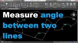 Autocad Measure Angle between Two Lines