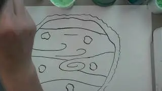 Puff Paint Planet Art