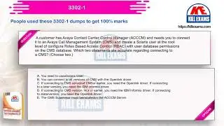 3302-1 - Avaya Contact Center Control Manager Implementation and Maintenance 2021 Update Question