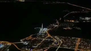 Пролёт над Санкт-Петербургом Лахта-центр, Зенит-Арена, финский залив.