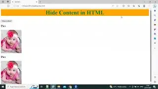 How to hide and show content using template tag in HTML