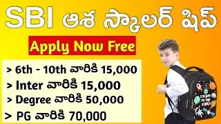 SBI Asha Scholarship 2024 in telugu | SBI Asha Scholarship 2024 Apply Online Telugu