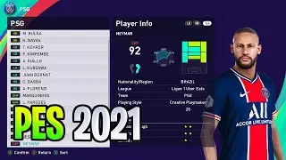 PSG players Faces & Ratings | PES 2021