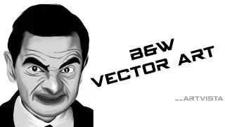How to draw black and white vector art | vector art | b&w | ibis paint x | Artvista