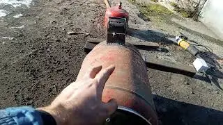 Хорошая буржуйка из баллона от пропана