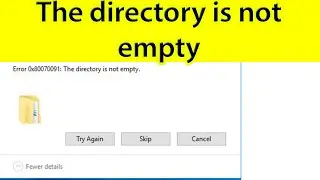 Directory is not empty when deleting a folder [Windows 10]