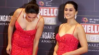 Taapsee Pannu's BOLD Red Dress For Hello!  Hall Of Fame Awards 2022