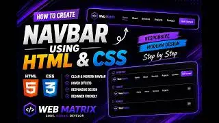How to create a navbar using HTML and CSS | navbar CSS Tutorial | Header HTML CSS