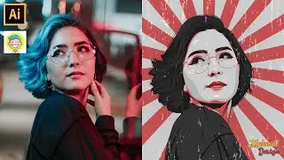 Speed Art Vector Portrait Adobe Illustrator