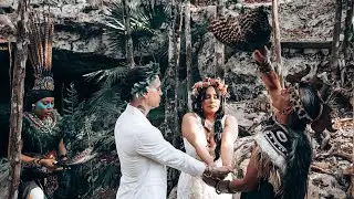 Mystical Mayan Elopement in a Tulum Cenote | Spiritual Elopement Photography & Videography