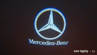 Проекторы логотипа Mercedes взамен штатных светильников в дверях