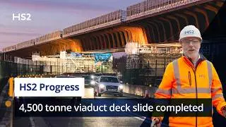 How HS2 moved a 4,500 tonne bridge across a road and railway line