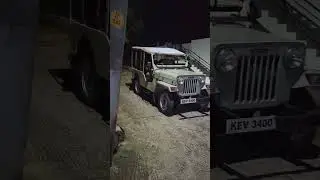 🔥🔥🔥 MAHINDRA CJ500 ROLLING IN THE DARK #mahindra #willysjeep #jeep #indiancars #4x4 #thar #offroad