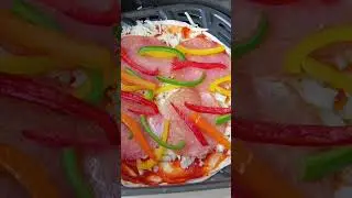 PIZZA 🍕 EN 15 MINUTOS EN AIR FRYER, CHULADA #receta #recipe #food #comida #shorts