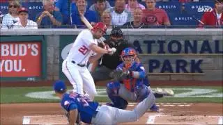 Daniel Murphy Hitting an Inside Pitch