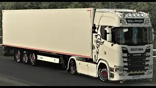 SCANIA S500 / ALCOA & MICHELIN & FALKEN LASTİK VE JANTLAR / KELSA BOYALI BORULAR / GERÇEK SES / ETS2