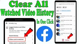 How to Clear All Watched Video History on Facebook || Delete/Remove Facebook Watch History || 2021