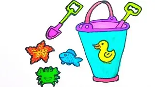 Games in the sand|How to draw a sandbox|LITTLE.kids.channel