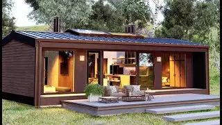 Inside The Cabin House With Backyard Mountain (House Tour)