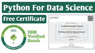Free Python Data Science Certificate | IBM verified Batch | Skills Matter