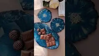 Набор для подачи из эпоксидной смолы с натуральными камнями.  В наличии
