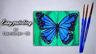 Easy & Simple Butterfly Poster painting