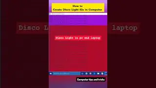 How to Create Disco Light file in Computer || Disco Light in pc and laptop #notepad #windows10