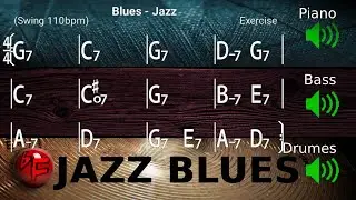 Jazz Blues in G - Jazz Backing Track / Play-along (110bpm)