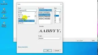 How to change default font size in notepad