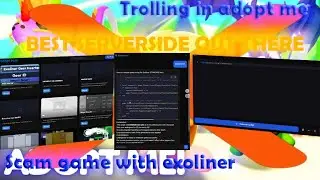 Trolling In adopt me scam game with exoliner I 