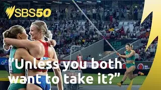 🇦🇺🤝🇺🇸 When you decide to share gold | Nina Kennedy & Katie Moon | World Athletics Championships 2023
