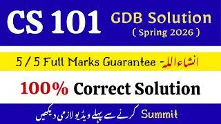 CS 101 GDB  Correct Solution 2026 | cs 101 gdb  Solution 2026 