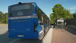Sweden, Stockholm, bus 677 ride from Rimbo to Stora brosätra