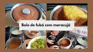 Fiz almoço fresquinho/ Bolo de fubá com maracujá
