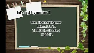 Number Theory : Deficient Numbers
