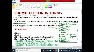 HTML LECTURE -  37  //INSERT SUBMIT BUTTON// COMPLETE FORM RADIO, CHECKBOXES  (