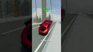 Jumping Luxury Cars In Beamng Across a Bridge