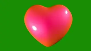 3D Heart Animation Green Screen(FREE TO USE)