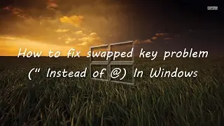 How to fix swapped key problem (