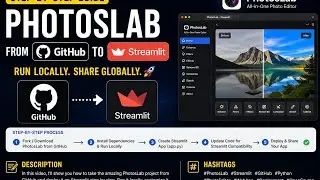 PhotosLab: GitHub to Streamlit Full Deployment Step-by-Step Guide