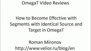 Segments with Identical Source and Target in OmegaT