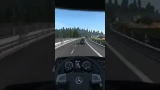 Driving with the Mercedes Benz Actros on the Autobahn in ETS 2
