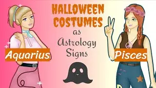 HALLOWEEN COSTUMES for Sagittarius, Capricorn, Aquarius and Pisces! (Part 3) 【speedpaint】
