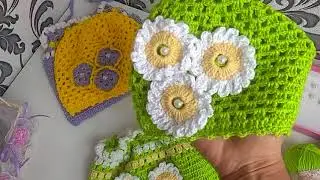 Вязание // готовые работы // детские шапочки - весна 2018