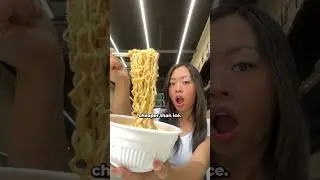 eating the CHEAPEST noodles *under $1* at the korean convenience store #shorts